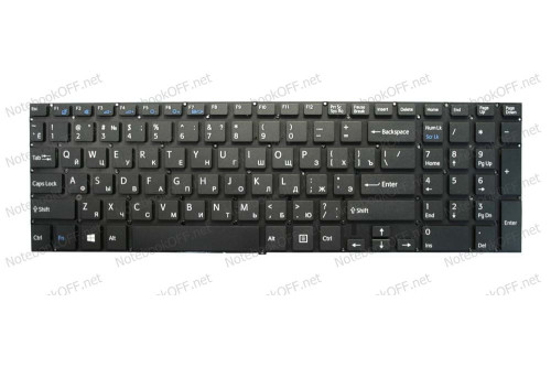 Клавиатура для ноутбука Sony Fit 15, SVF15 (black, без подсветки) фото №1
